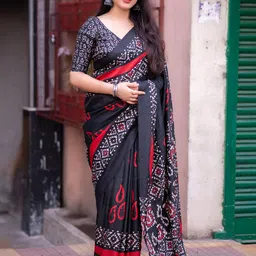 Panzora Batik Silk Blend Saree-picture-46