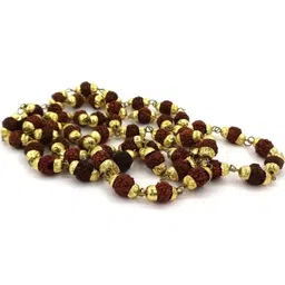Divine souvenirs Unisex Rudraksha Beaded Statement Chain-55