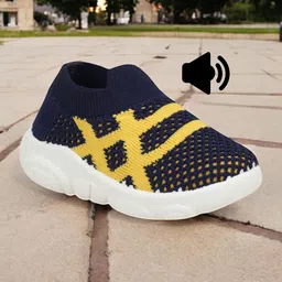 Lil Lollipop Unisex Kids Woven Design Navy Blue  Slip-On Musical Chu Chu Sneakers Shoes-image-81
