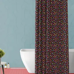 ArtzFolio Brown & Pink Abstract Printed Waterproof Shower Curtain-9
