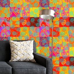 ArtzFolio Printed UV-Resistant Anti-Bacterial Indian Retro Curly Ornament Art Peel & Stick Wallpaper-16