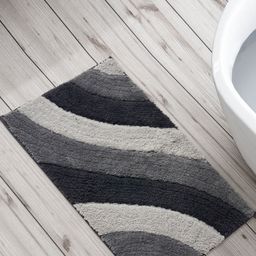 Home Centre White & Black Anti Slip Bath Rug-13