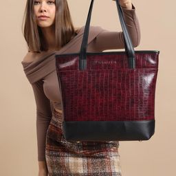 Pramadda Pure Luxury Textured PU Swagger Tote Bag-image-53