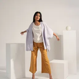Aamili Women Three Piece Solid Co-Ord Set-picture-49