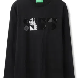 United Colors of Benetton Boys Self Design Round Neck Pure Cotton Relaxed Fit T-shirt-26