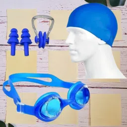 Professional Swimming Set – Anti-Fog Goggles, Cap, Earplug, Nose Clip Swimming Cap-image-68