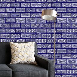 ArtzFolio Printed UV-Resistant Anti-Bacterial Abstract Monochrome Doodle Peel & Stick Wallpaper-image-6