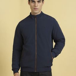 Allen Solly Men Stand Collar Solid Casual Reversible Bomber Jacket-picture-44
