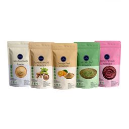 VEDICINE Multani Mitti Sandalwood Orange Neem Leaf Rose Petal Power Face Mask- 75g Each-54
