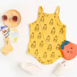 LULU & SKY Infants Printed Cotton Bodysuit-57