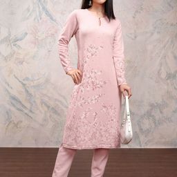 Vishudh Women Ethnic Motifs Printed Regular Kurta with Trousers-image-85