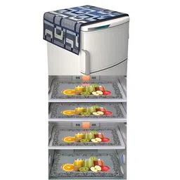 LooMantha 5-Pcs Green & Red Printed Fridge Cover-image-25
