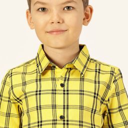 Killer Boys Premium Windowpane Checks Opaque Checked Casual Shirt-image-50