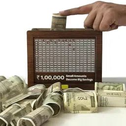 Wooden Money Saving Box| Cash Saver Money Box with Counting Target wooden Cash Box-picture-28
