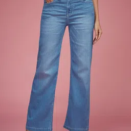 Miss Chase Women Wide Leg Light Fade Stretchable Jeans-image-31