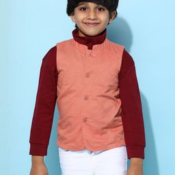 TALES & STORIES Boys Woven Design Regular Fit Waistcoat-image-22
