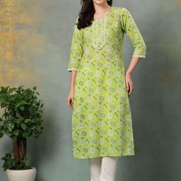 God Bless Women Floral Printed Floral Kurta-image-88