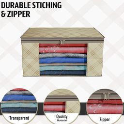Kuber Industries Cream-Coloured Set of 6 Regular Drawer Organiser Organisers image 4