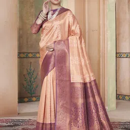 Mitera Woven Design Zari Kanjeevaram Saree-image-86