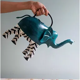FREEDOM TREE Teal-Green Handcrafted Recycled Watering Can-31