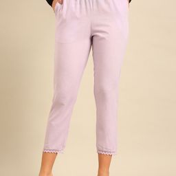 De Moza Women Mid-Rise Cotton Chinos Trousers-image-38