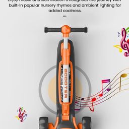 StarAndDaisy Kick Scooter With LED Wheels & Music, Foldable & Adjustable Handle Height image 4