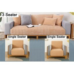 The Furnishing Tree Beige Polyester Sofa Covers With Arms-picture-2