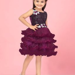 BAESD Embellished Net Fit & Flare Dress-picture-38