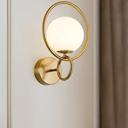 KINIS Gold-Toned & White Quirky Abstract Shaped Wall Lamp-10