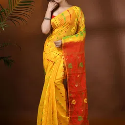 DESH BIDESH Woven Design Jamdani Saree-picture-58