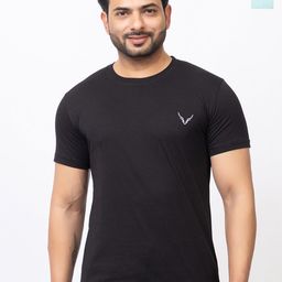 BUFFARO Men Pack of 2 Solid Round Neck Cotton T-shirts-picture-18