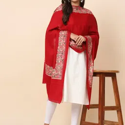 Pashmoda Floral Embroidered Pure Woolen Shawl-picture-45