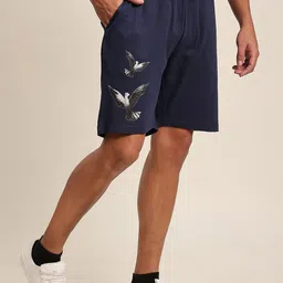 Bene Kleed Men Printed Loose Fit Cargo Shorts-image-99
