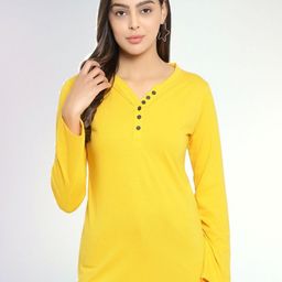Boldwink Women Long Sleeves Cotton T Shirt-image-80