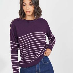 Styli Women Striped Pullover Sweaters-image-68
