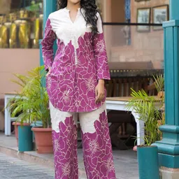 Readiprint Floral Printed Mandarin Collar Top And Trouser-picture-32