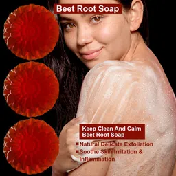 GROOVY Set Of 3 Peanut Passion Beet Root Bathing Bar- 100 g Each image 5