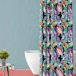 ArtzFolio Blue & Green Printed Waterproof Shower Curtain-13