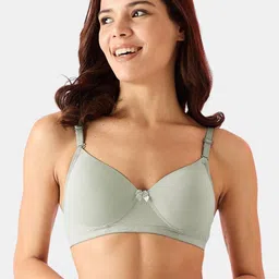 BEWILD Solid Seamless Lightly Padded 3/4 Coverage Bra-24