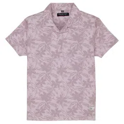 Status Quo Boys Floral Printed Polo Collar Pockets T-shirt-image-98