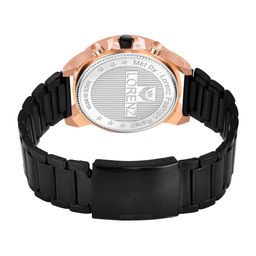 LORENZ Men Brass Dial & Bracelet Style Straps Analogue Multi Function Watch MK-4042R image 4