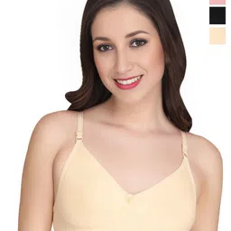 Liigne Women Pack Of 3 Full Coverage Lightly Padded Bras-picture-11