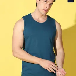 WOOSTRO 2-Pcs Odour-Free Combed Cotton Innerwear Vests VWS26(PLAIN PEACOCK)(ALONE NAVY)-image-68