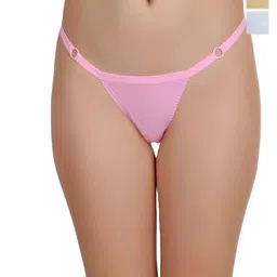 SELFCARE Pack of 3 Cotton Anti Microbial Low Waist Thong Briefs-SN2909-picture-23