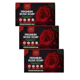 Puro Miles Set Of 3 Miles Premium Rose Soap- 100 g Each-45