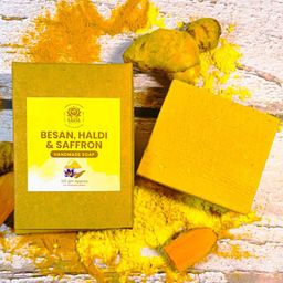 Kaaya Natural Basen, Haldi, & Saffron Handmade Soap- 100 g-42