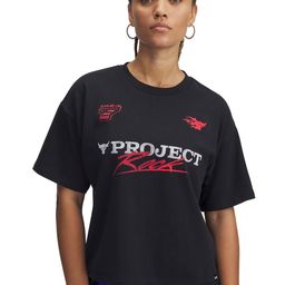 UNDER ARMOUR Project Rock Typography Printed Relaxed-Fit Boxy Crop T-shirt-picture-17