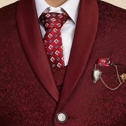 Pro-Ethic STYLE DEVELOPER Boys Self-Design Single-Breasted Five-Piece Party Suit image 5