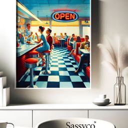 Sassyco Blue & Red 1 Piece Canvas Other Wall Paintings-image-75