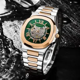 GIORDANO Men Dial & Stainless Steel Straps Automatic Motion Powered Watch GZ-50114-33-picture-17